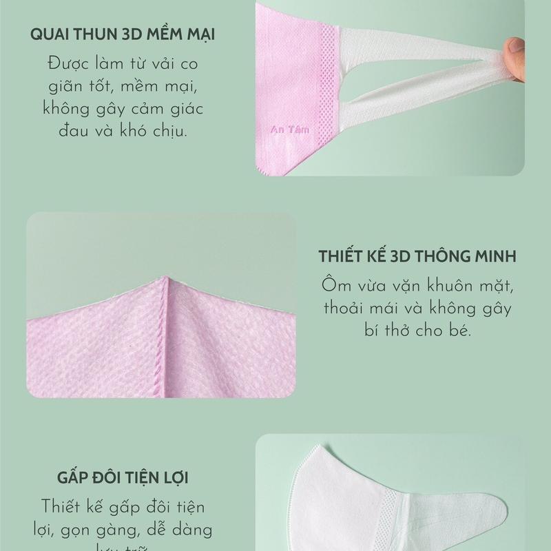 100 Chiếc Khẩu Trang 3D Cao Cấp An Tâm 5