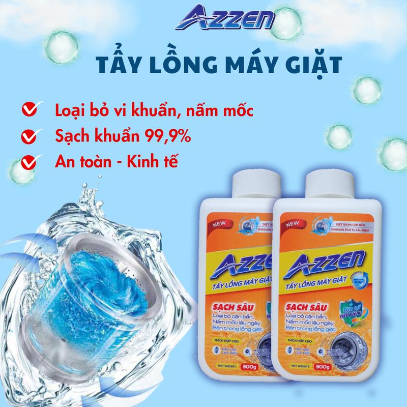 Combo 2 Chai Tẩy Lồng Máy Giặt Azzen Giúp Làm Sạch Cặn Bẩn, Vi Khuẩn, Nấm Mốc Máy Giặt, Tăng Tuổi Thọ Cho Máy Giặt 1