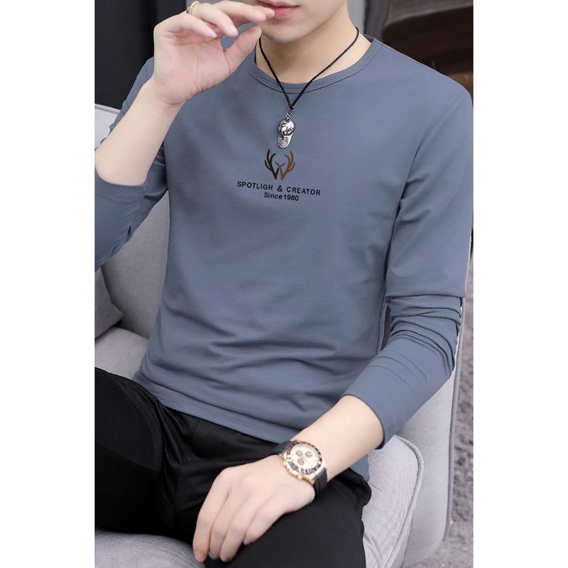 Áo Mùa Thu Cho Nam, Áo Thun Dài Tay, Mỏng Vừa Vặn, Có Thể Mặc Bên Trong Hoặc Đơn Quần Lót Dài, Thích Hợp Cho Trang Phục Bên Ngoài, Hàng Mới Về Năm 2023 5