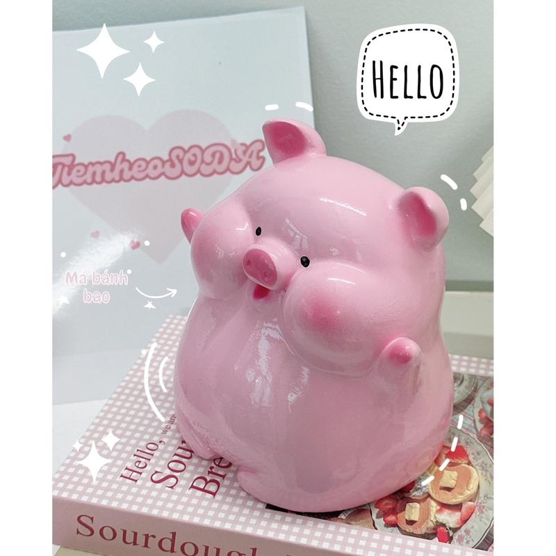 Heo đất tiết kiệm mẫu Heo Bánh Bao HELLO MINI | cực cute làm quà tặng, trang trí, ống tiết kiệm tiền Tiệm Heo Soda