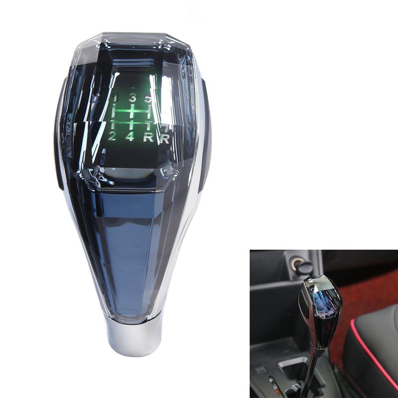 Car Universal LED Crystal Handles Manual Transmission Gear Shift Knob Lever Stick Head for 1