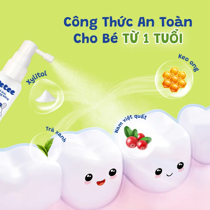 [COMBO 2] Xịt Vệ Sinh Răng Miệng Wetee (Safeformula Toddler) 30ml Cho Bé Từ 1 TUỔI, Hương Nho, Vị Ngọt, Hỗ trợ Bảo Vệ Men  Răng, Hỗ Trợ Ngăn Ngừa Sâu Răng Sún Răng Của Trẻ 2