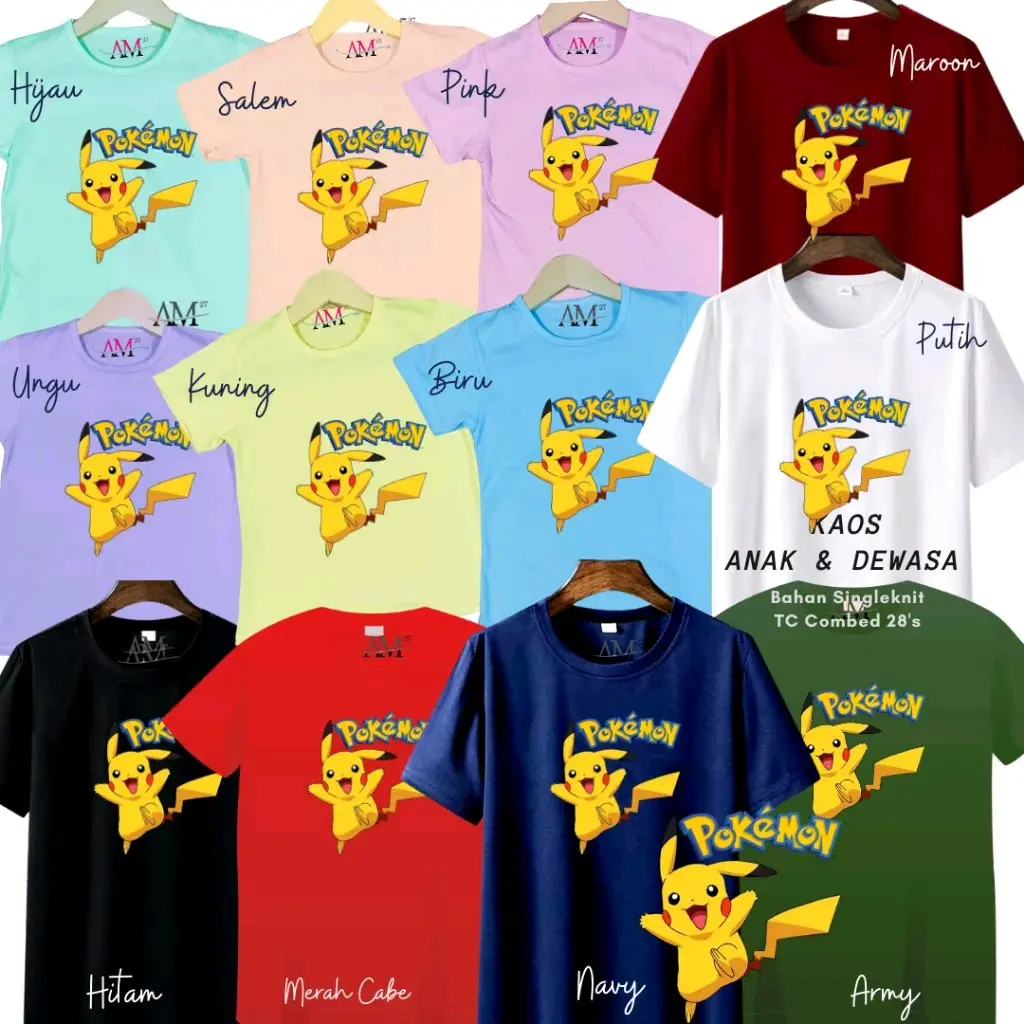 kaos anak,remaja,dewasa,jumbo cewek cowok murah Katun Santai