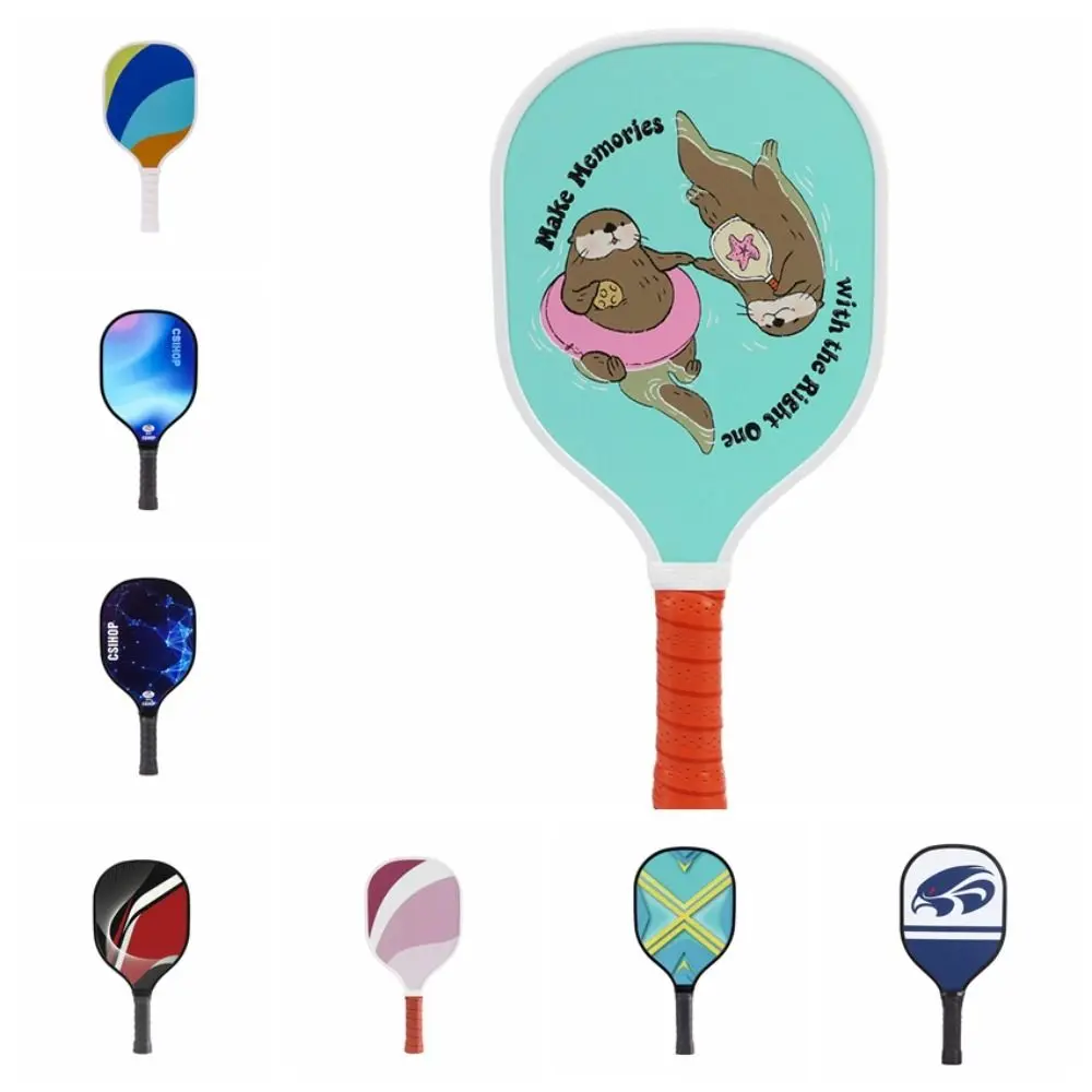 Durable Wooden Pickleball Paddles Non-Slip Colorful Pickle Ball Racket Lightweight Single Racket Pickleball Training Equipment Gifts
