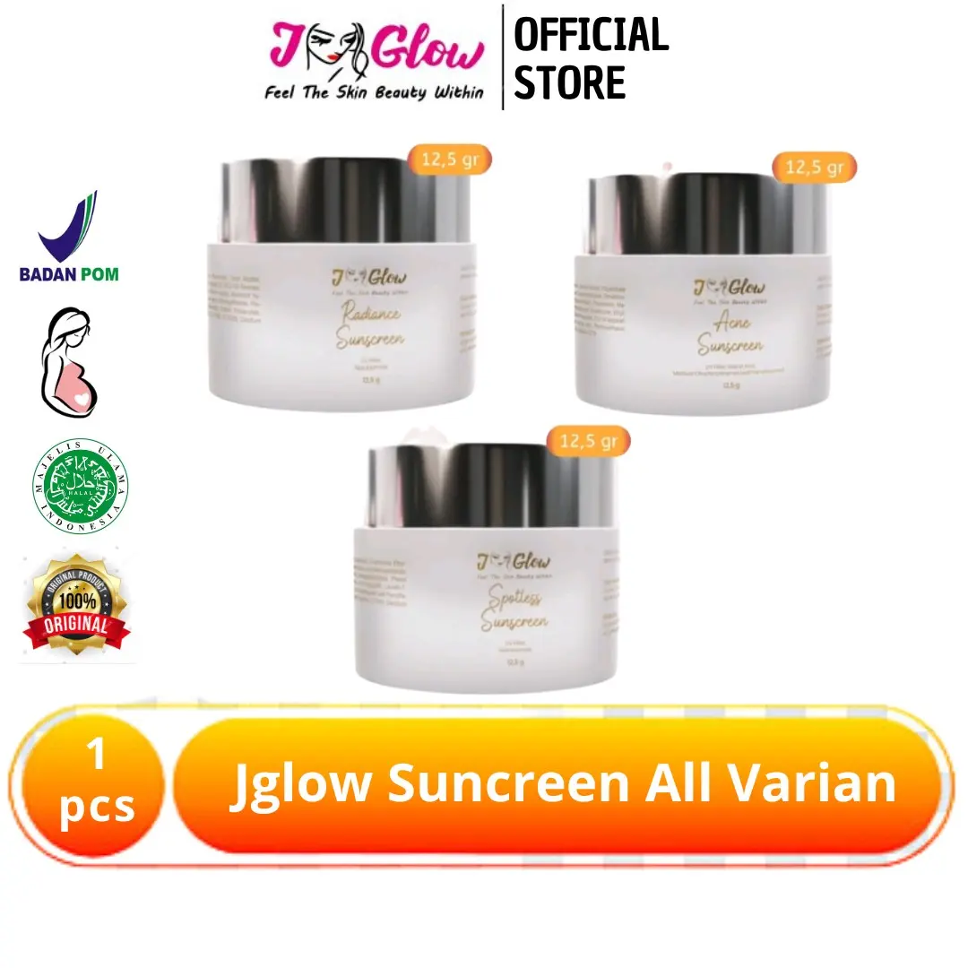 J-GLOW SKINCARE ALL VARIAN SUNCREEN - RADIANCE SUNCREEN - SPOTLESS SUNCREEN - ACNE SUNCREEN - M- 12,5 GR
