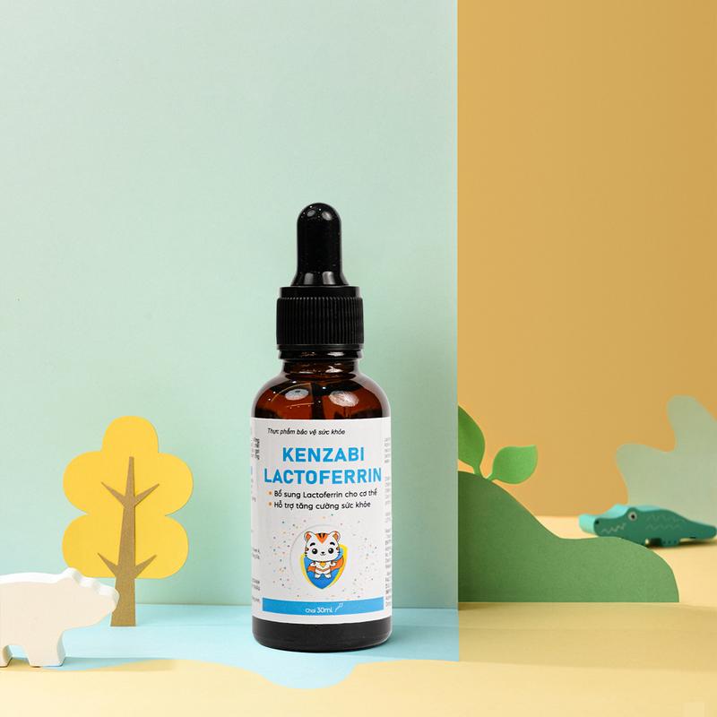 [CB2] Combo xử lý khò khè, mũi dãi, khụt khịt: 2 Lactoferrin Kenzabi tặng 1 Xịt muối Hypertonic + 1 Xịt lợi khuẩn Probiotic Kenzabi 3