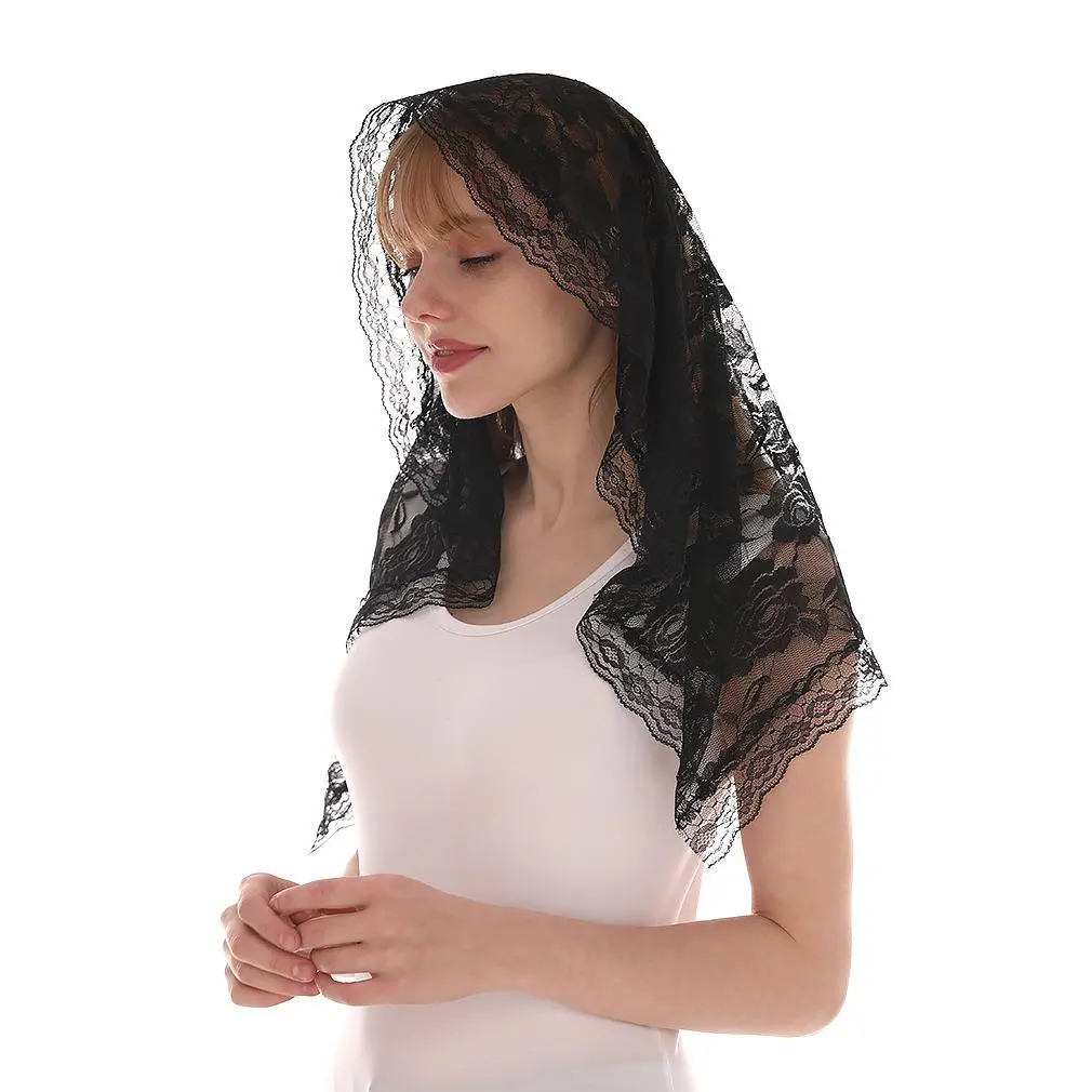 Muslim Lace Traditional Veil, Headscarf, Christian Worship Veil stylish