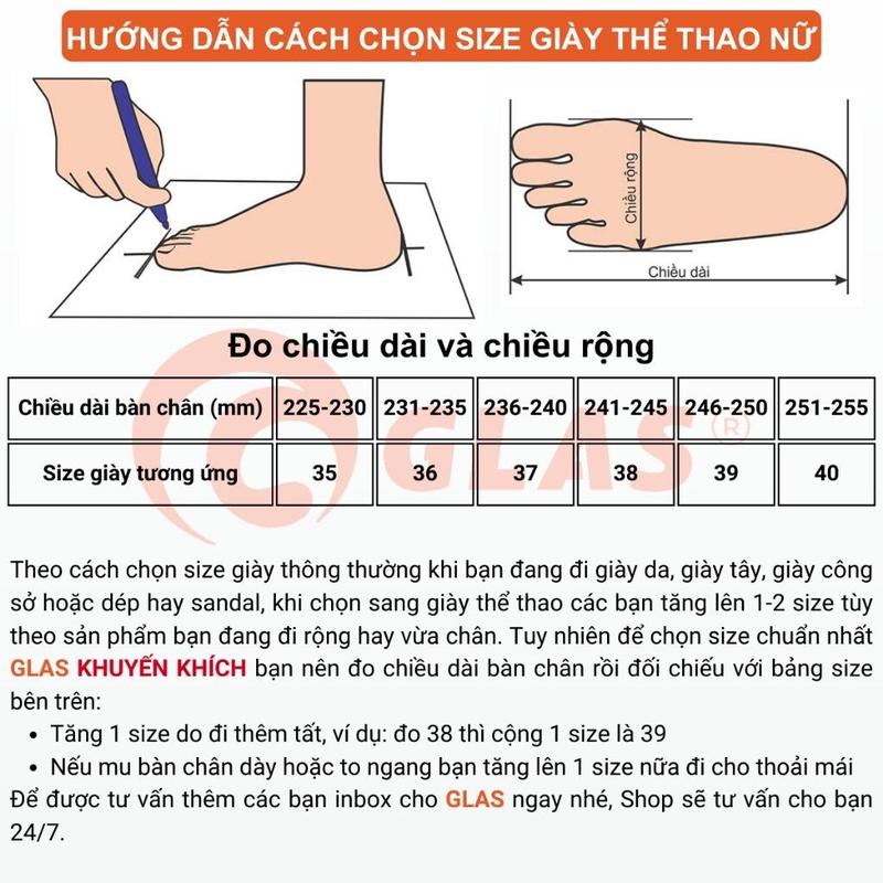 Product Introduction of Giày Thể Thao Nữ GLAS  Cao Cấp Đế PHYLON  Siêu Nhẹ  G73282   Shoes Sneaker 0