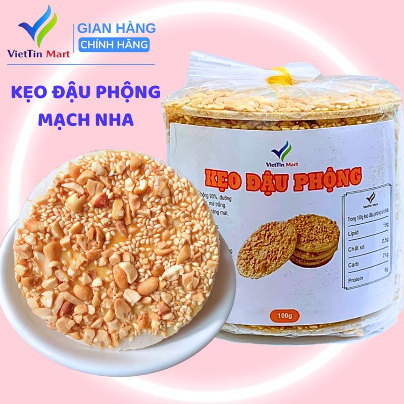  Kẹo Đậu Phộng Mạch Nha Mè Trắng Viettin Mart 100G 