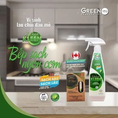 KITCHEN KLEEN - DUNG DỊCH VI SINH LAU CHÙI DẦU MỠ.