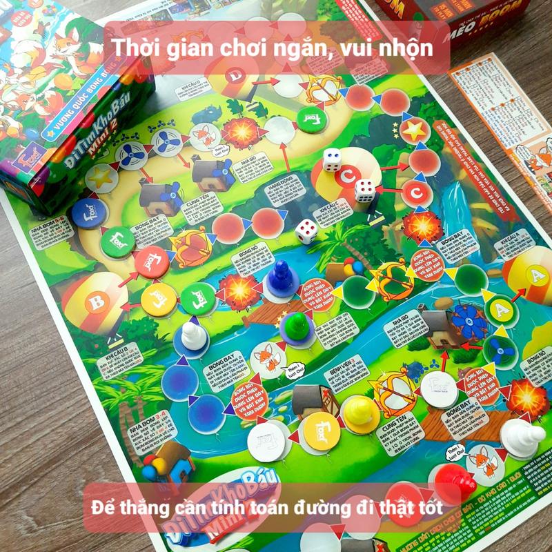 Đi tìm kho báu mini 1,2,3,4,5,6 Board game Foxi-trò chơi phát triển tư duy-dễ chơi-vui nhộn-giá siêu rẻ 4