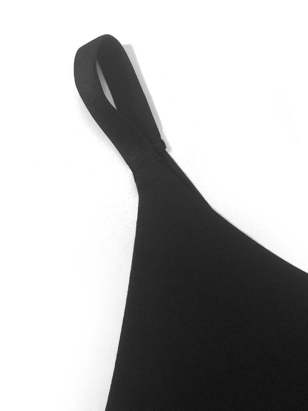 Women's 5pcs Solid Drop Waist Thong, Casual Comfy Breathable Panty for Daily Wear, Women's Knickers for All Seasons 3