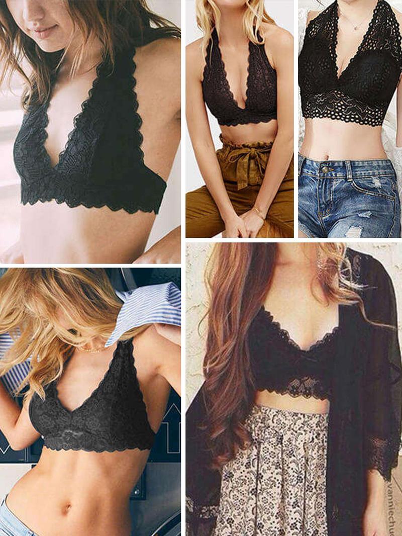 Product Introduction of Women's Backless Halter Bra, Elegant Buckle Back Wireless Lingerie Top, Softness Lingerie for All Seasons 5