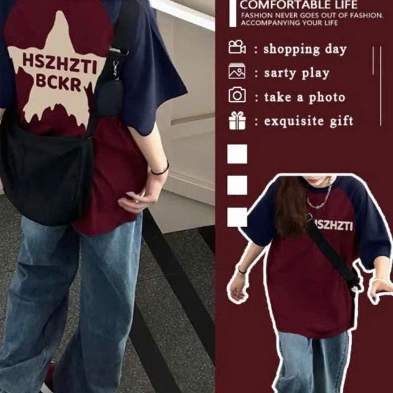 Ong Áo thun Cotton Su RAGLAN form rộng tay lỡ nam nữ SAM CLO phông dáng Unisex - áo cặp, áo lớp phối tay in chữ bckr hình NGÔI SAO ZTI Top Cổ Tròn