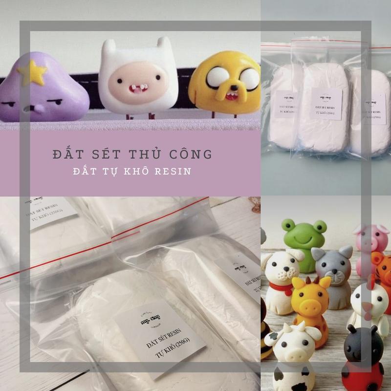 HOT!!! Đất sét tự khô Đài Loan Đất RESIN CỨNG BỀN ĐẸP đất nặng - Đất nặn tượng chibi mô hình móc khóa