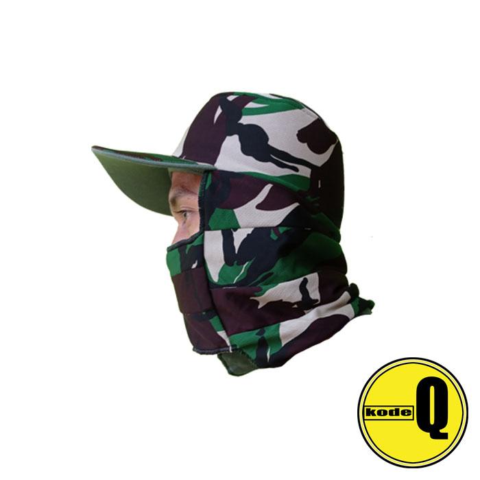 Topi Jepang Masker Loreng TNI untuk Aktivitas Outdoor - Trucker 3
