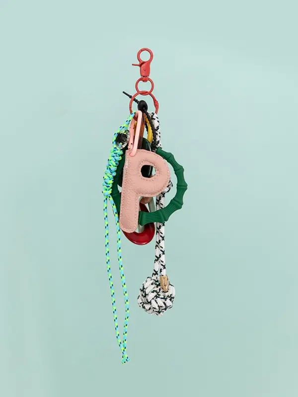 Letter Designed  Bag Charm, Fashionable Bag Keychain for Women & Men, Trendy All-match Bag Accessories for Birthday Gift 8