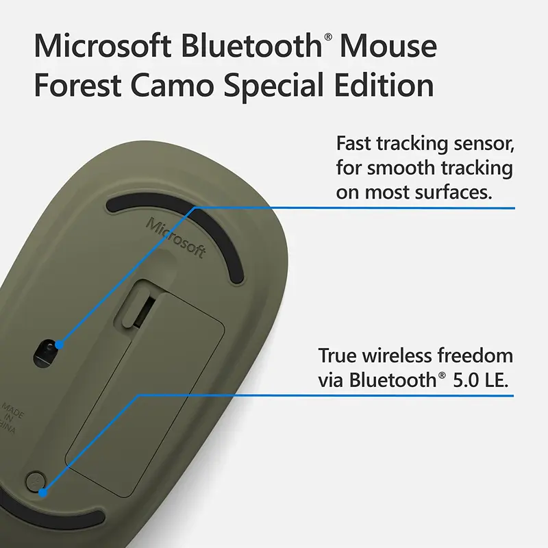 CHUỘT KHÔNG DÂY BLUETOOTH MICROSOFT CAMO (MÀU XANH RÊU) 3