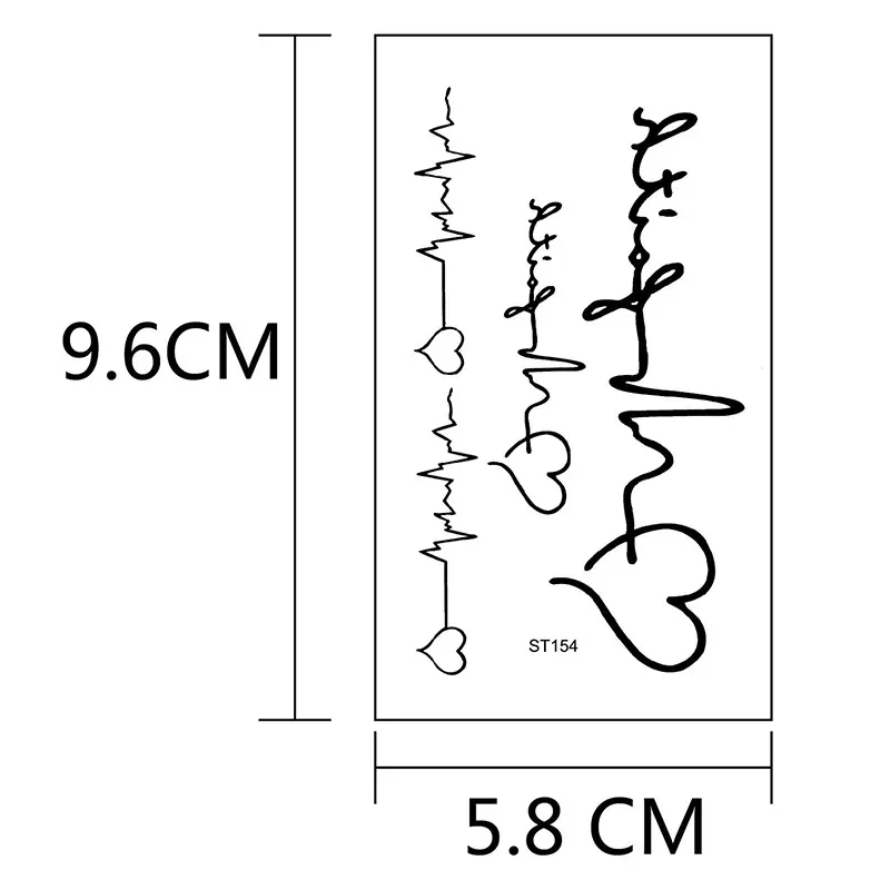 【gog】  Hình xăm dán tạm thời 9.8cm x 6cm chống thấm nước kéo dài 10~15 ngày Hình Xăm Dán Tạm Thời Hình bảng YVETTERY 5