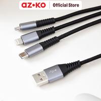 Gambar ATARU KABEL CHARGER USB 3IN1 - ABU-ABU dari AZKO ID Kota Serang 1 Tokopedia