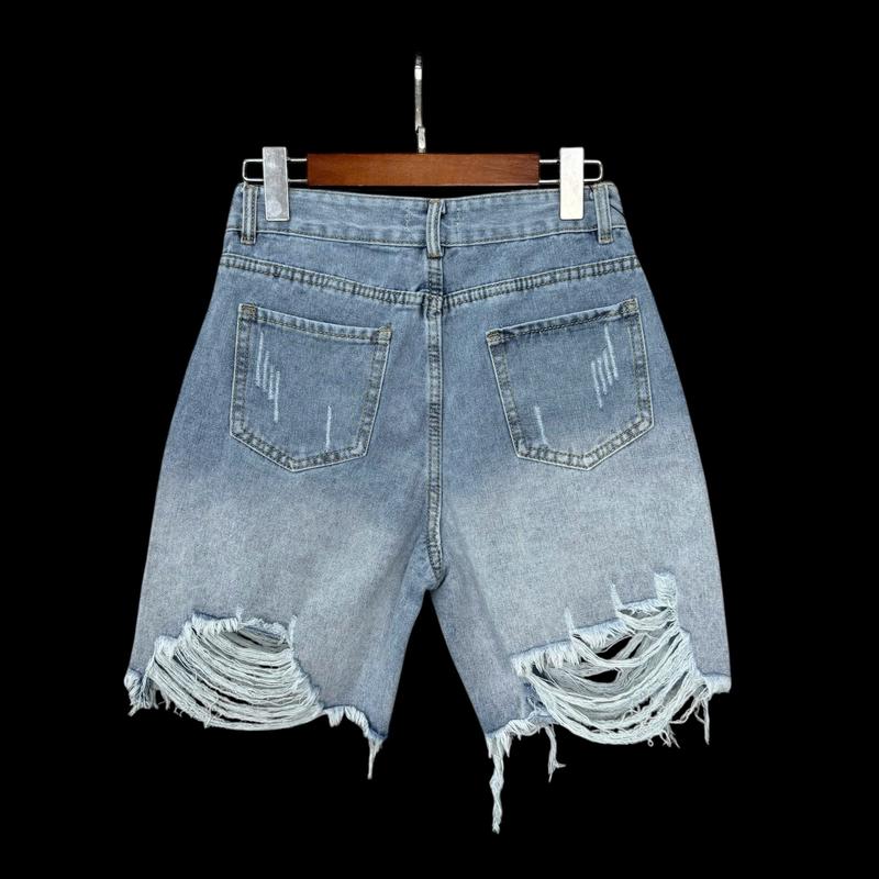(MỚI) Quần Jeans Ngố Nữ Rách Trước Và Sau Tua Lai Cá Tính Women Pants 5