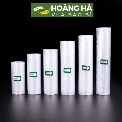 Túi hút chân không thực phẩm một mặt nhám,1 cuộn túi nhám dài 500cm mang bo zip bọc đựng