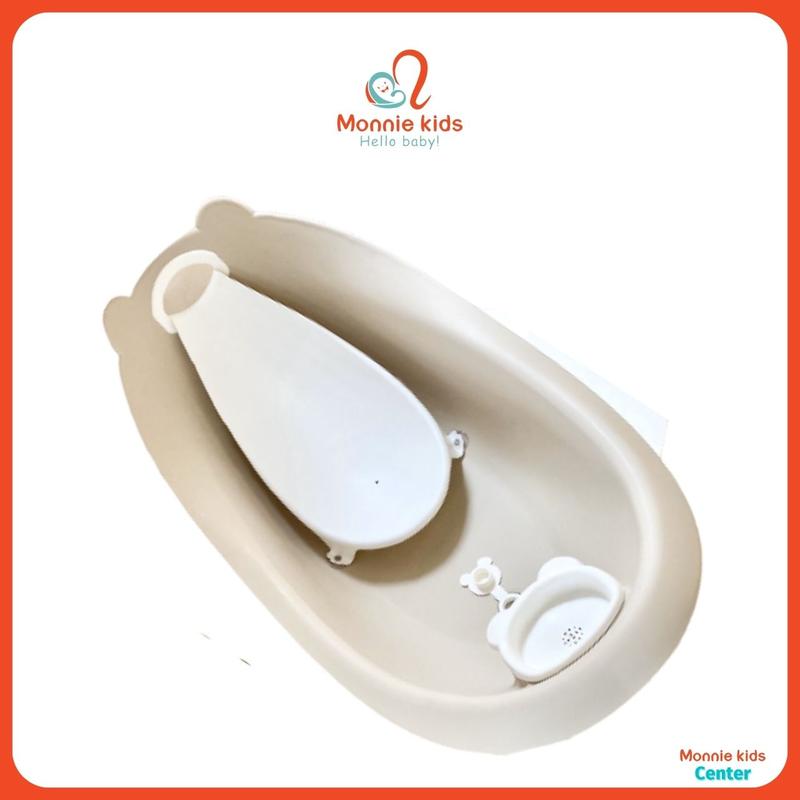  Chậu tắm phi thuyền cho bé chậu tắm elip cho bé sơ sinh kèm giá tắm - Monnie Kids 