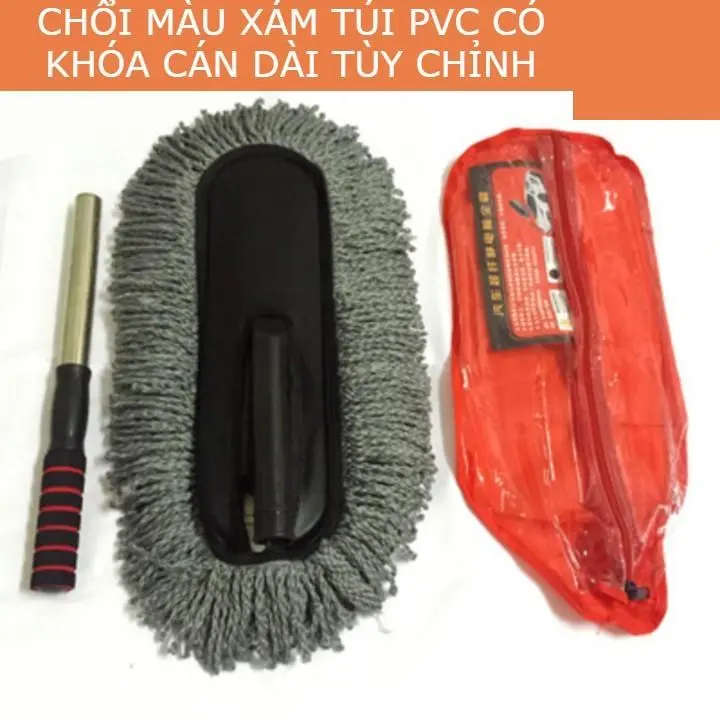 Chổi rửa xe ô tô - Chổi lau xe ô tô sợi mềm chất liệu Microfiber cán điều chỉnh độ dài Phụ Kiện vệ s van x abong 7