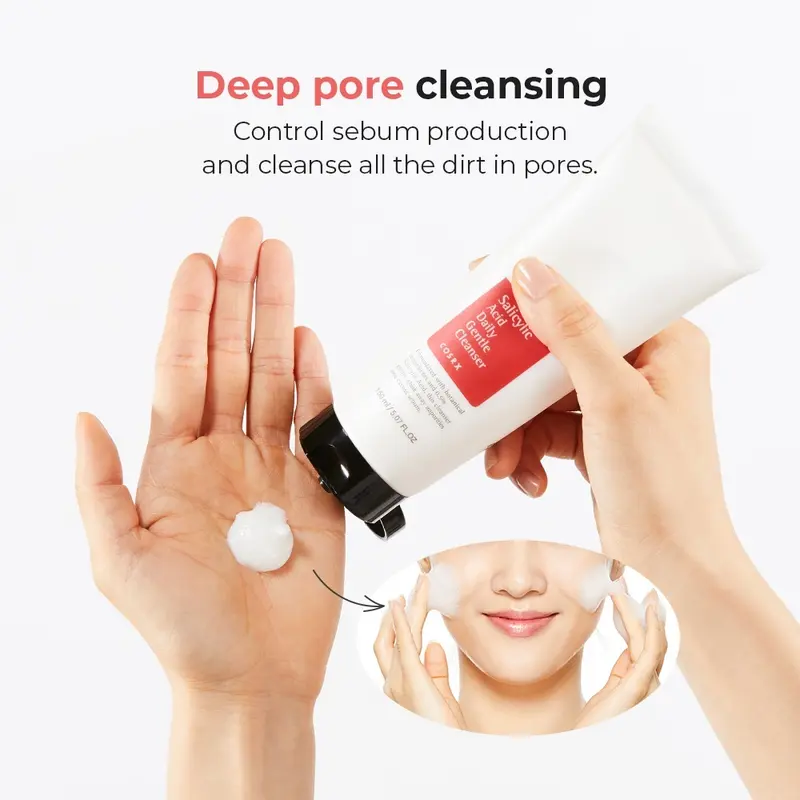 COSRX Facial Wash Salicylic Acid Facial Cleanser 150ml cuci muka Pembersih wajah pemutih kulit yang anti jerawat dan pengontrol minyak 4