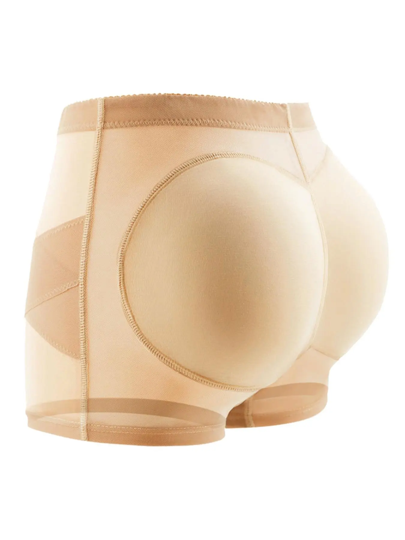 Women's Contrast Mesh Shapewear Shorts, Padded Butt Lifter Underwear, High Waist Shaper Hip Enhancer, Ladies Shapewear Bottoms