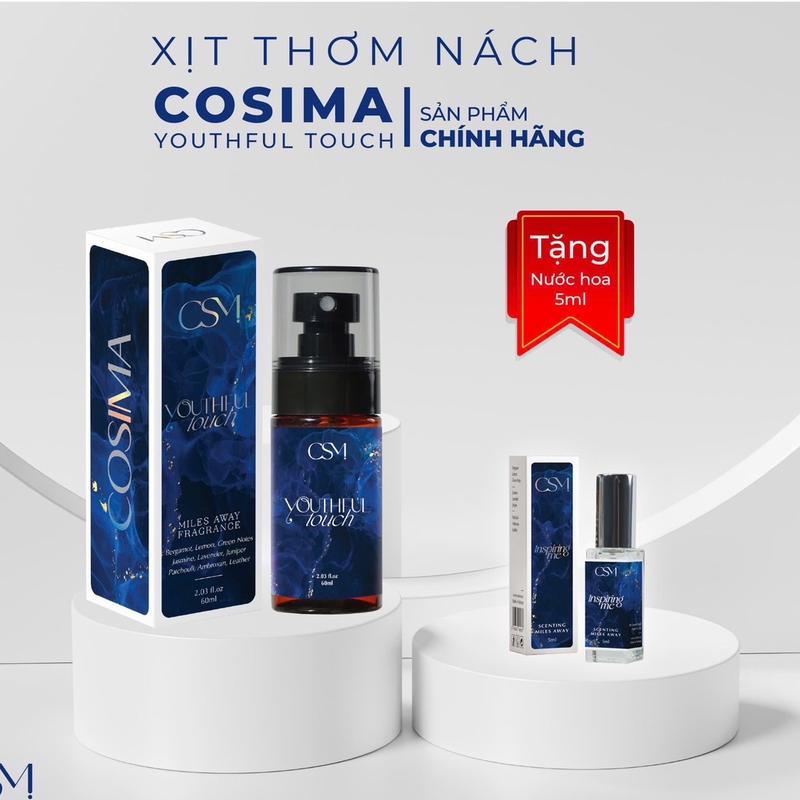 (tặng 1 nước hoa 5ml ) Xịt PRO COSIMA (xanh dương 60ml) -hỗ trợ Giảm mùi hôi nách, chân, tuyến mồ hôi, dưỡng trắng da - Trà,  Mùi Hôi