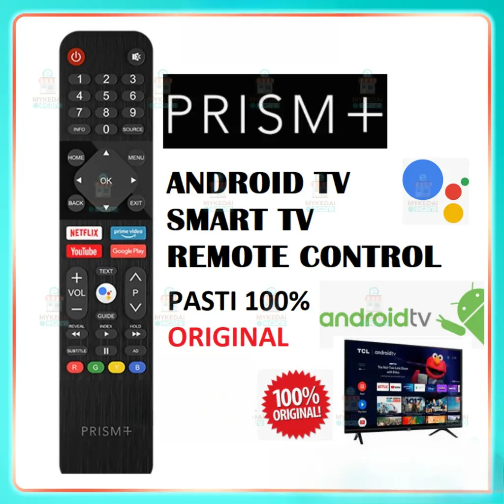 PRISM+ Android TV Remote Control PRISM+ Smart TV Remote Control Original