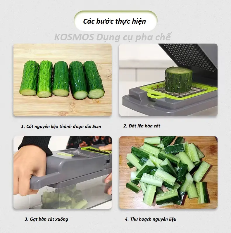 Bộ Dụng Cụ Bào/Cắt Thạch, Rau Củ, Trái Cây Kèm Lưỡi Nạo Đa Năng (14 chi tiết) 1