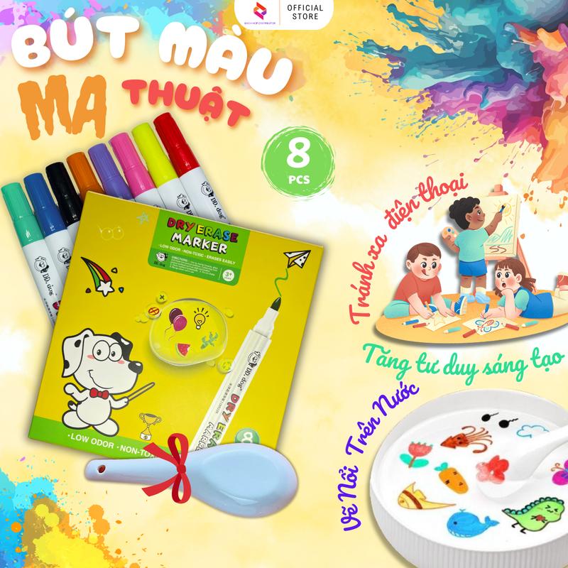 [Cao Cấp ] Bút Màu Ma Thuật vẽ nổi được trên nước,tăng tư duy khả năng hội hoạ,bé tránh xa điện thoại,Tivi hiệu quả.