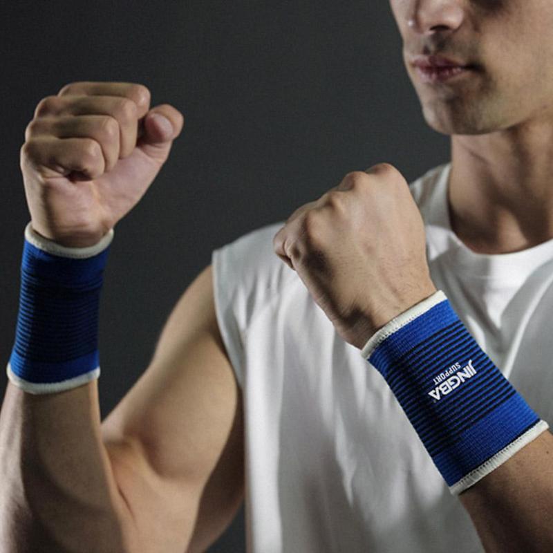 Product Introduction of JINGBA Sports Wrist Brace, High Knitted Elastic Breathable Outdoor Badminton Basketball Weightlifting Training Brace Knitted Wristbands 23