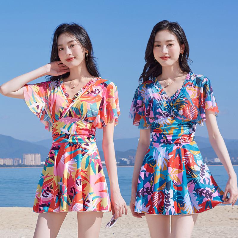Bộ Bikini, In Hình Lá Phong, Dành Cho Nữ, Vừa Vặn Ôm Sát Cơ Thể, Định Hình, Cạp Cao, Thích Hợp Đi Biển Và Bơi Lội 1
