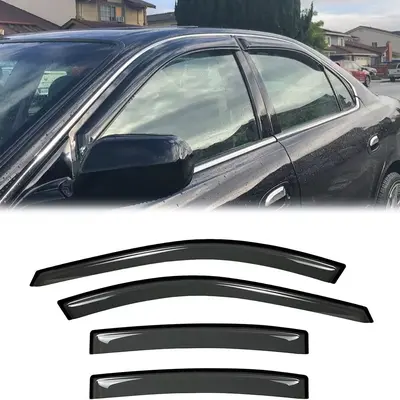 For 2009-2014 Acura TSX CU2 Sedan JDM Wavy Mugen Style Window Visors Rain Guards - Foto 3
