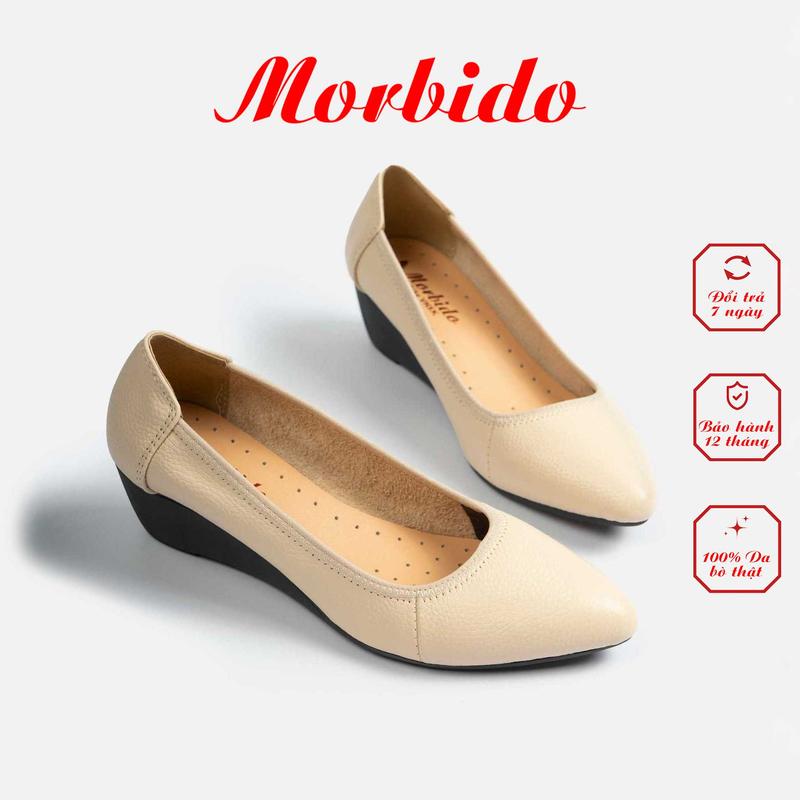 Giày Búp Bê Da Thật Đế Xuồng Mũi Nhọn Morbido M201