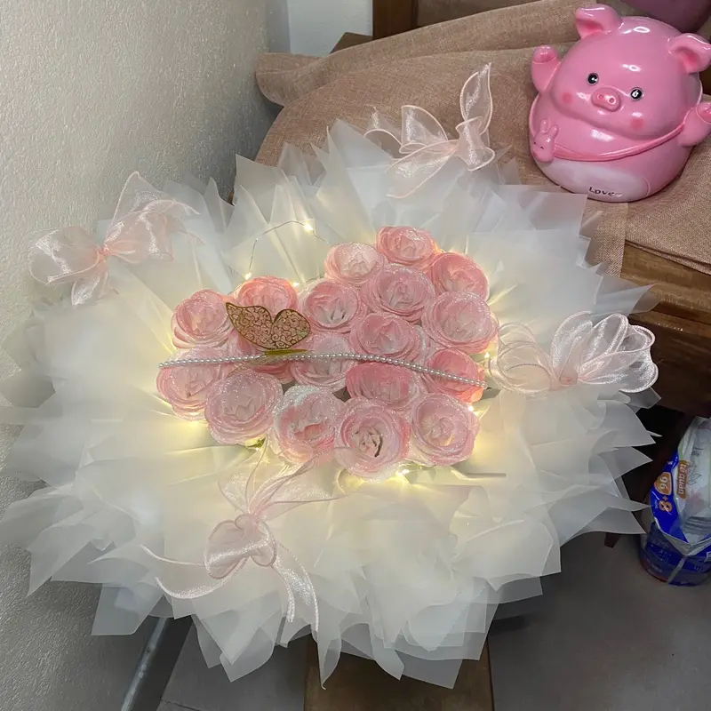 Nó hoa công chúa 19 bông nhũ galaxy giấy mờ trong 5