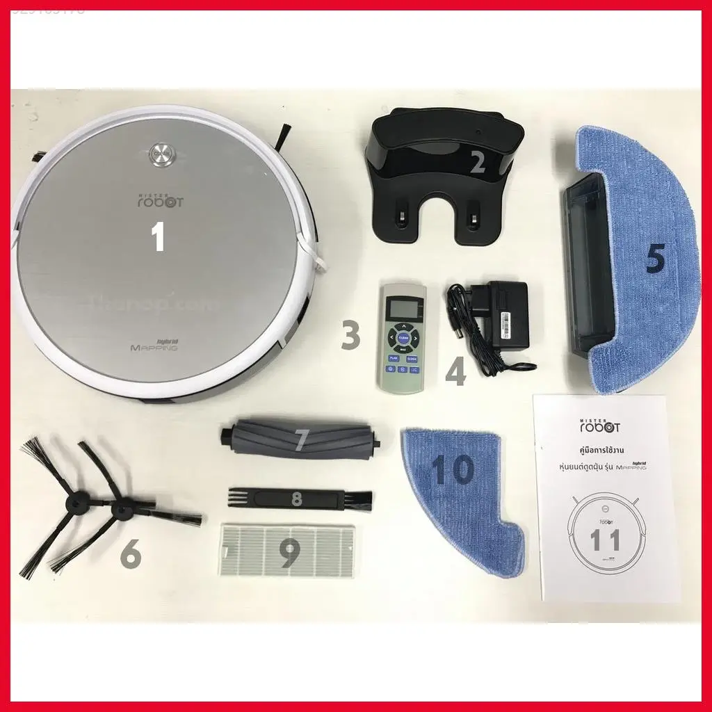 Noble เครื่องใช้ในบ้าน พร้อมส่ง Mister Robot แปรงปัดข้าง แผ่นกรองฝุ่น SideBrush อะไหล่ หุ่นยนต์ดูดฝุ่น