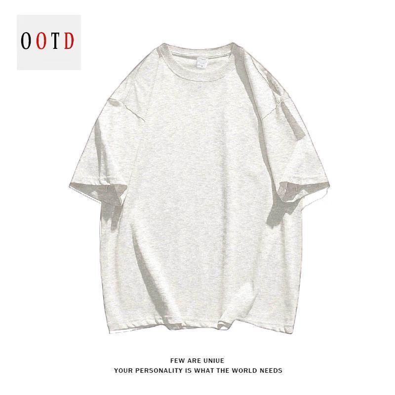 Top Áo phông trơn ngắn tay oversize unisex basic 260gsm cotton chất liệu co giãn 4 chiều 100% mịn không xơ form rộng full màu nam nữ  Women cổ tròn đơn giản, thun trơn thiết kế dễ phối đồ thoáng mát nhẹ mềm mịn thấm hút mồ hôi phông tay lỡ trắng đen 6