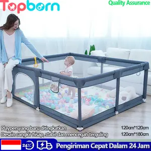 Topborn Playpen Bayi Tempat Bermain Anak-anak Tempat Tidur Pengaman Bayi Fiksasi Cangkir Hisap Untuk Melindungi Keselamatan Bayi