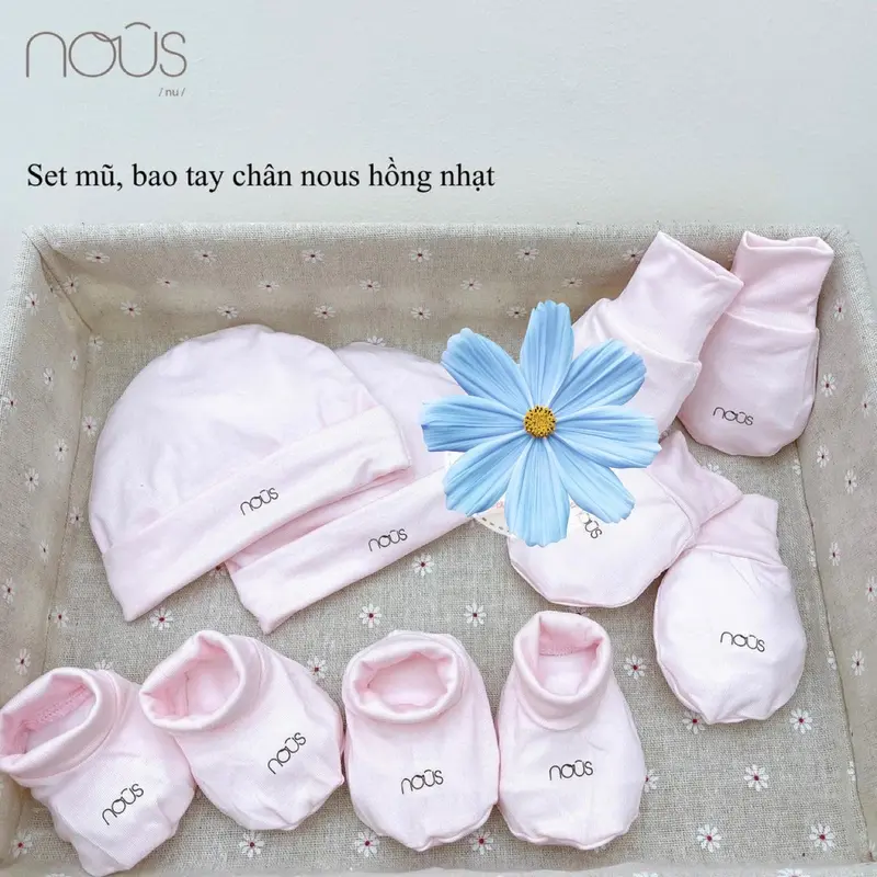 Mũ bao tay bao chân LẺ mềm mịn cho bé sơ sinh 2