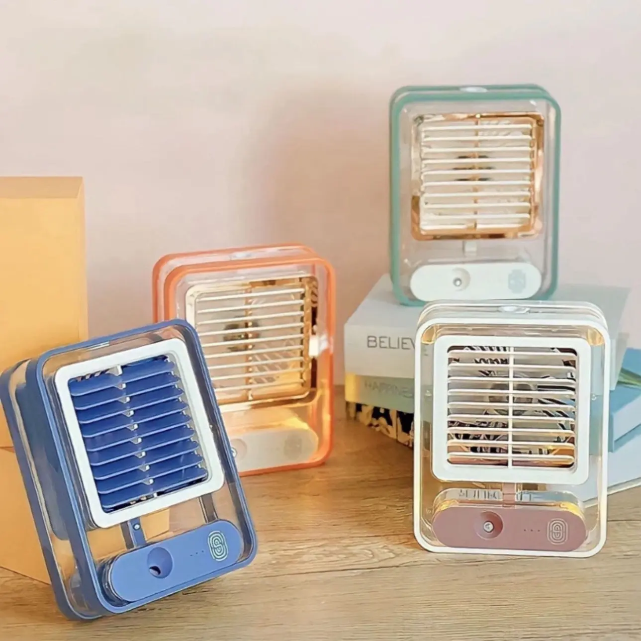 Quạt Điều Hòa Hơi Nước Tích Điện - Quạt Điều Hòa Nano Hơi Nước Làm Mát Tự Động 3 Chế Độ, Phun Sương Không Tiếng Ồn X516