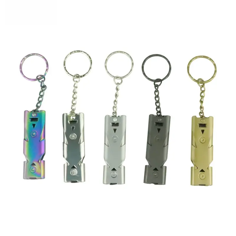 Metal survival whistle outdoor whistle new dual frequency whistle explosive whistle dual tube high-frequency whistle