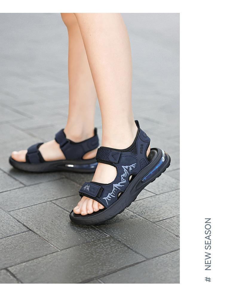 Product Introduction of Children's Sandals Boy's Beach Shoes Summer New Foreign Trade Sandals Boys Medium and Big Children Children's Sandals Soft Bottom Air Cushion 15