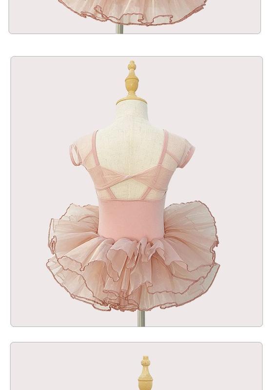 Product Introduction of Children's Ballet Summer Dance Sling Chinese Tulle Tutu Skirt Girls' One-Piece Practice Children's Grade One Performance Costume 24