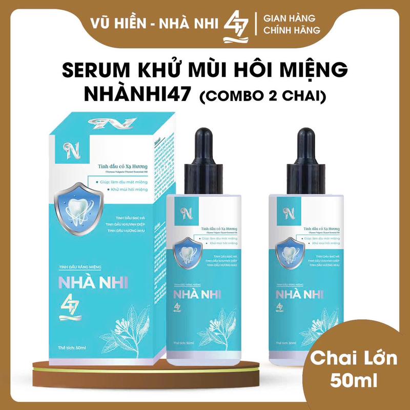 Tặng TCNK - CHÍNH HÃNG - (Chai 50ml) Serum Khử Mùi Hôi Miệng Nhà Nhi 47 (Xịt miệng) - Hàng chính hãng