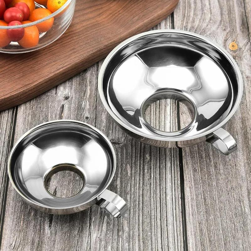 Phễu Miệng Rộng Bằng Thép Không Gỉ, Phễu Thay Mứt Salad, Rò Rỉ Rượu Lớn Đa Chức Năng, Rò Rỉ Dầu, Phụ Kiện Nhà Bếp, Đồ Dùng 0