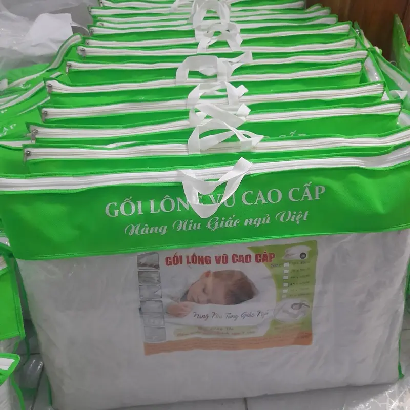 Cobom 2 cái ruột gối nằm Microfiber khách sạn cao cấp 1 cấp 50x70cm ! Nặng 1kg 4g   cho 1 cái 3